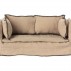 Miniature sofa sandfarvet m/ sorte kanter - Maileg