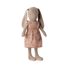 Pige kanin i rosa kjole m/ blomster - Maileg - Str. 1