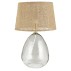 Bordlampe "Kairo" glas m/ juteskærm - Ib Laursen H: 46,5