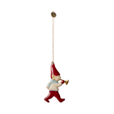 Nisse m/ trompet metal ornament - Maileg