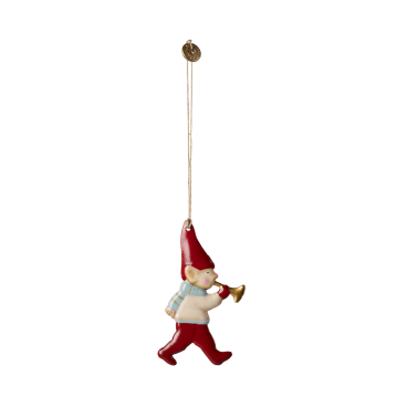 Nisse m/ trompet metal ornament - Maileg