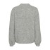 Striktrøje / Pullover "BarbelSZ" grå m/ pailletter - Saint Tropez