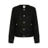 Blazer / jakke "HennieSZ" sort m/ mønster - Saint Tropez