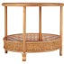 Bord rund rattan m/ hylde - Ib Laursen Ø: 59 cm