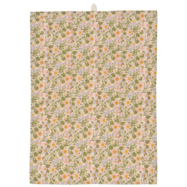 Viskestykke "Signe" m/ store multifarvede blomster - Ib Laursen 50x70